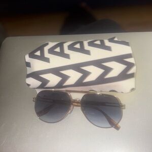 Marc Jacobs Brown Sunglasses with Patterned Case